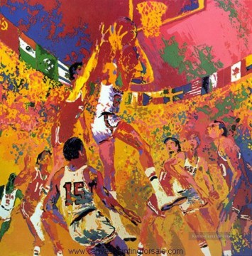 Basketball 12 1 impressionistischer Ölgemälde
